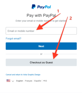Paypal Checkout as a Guest if no Paypal Account